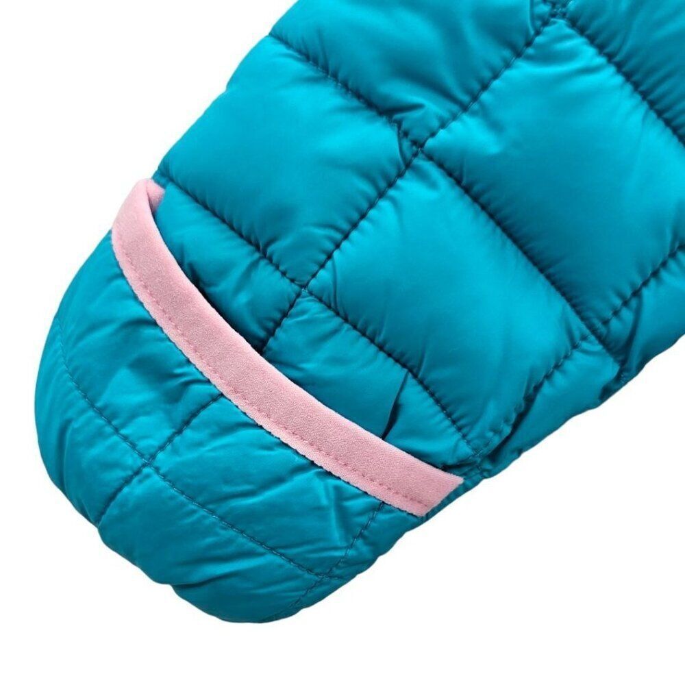 Snozu Blue Quilted Infant 3/6 Months Blue Pink Snowsuit - Picture 3 of 7